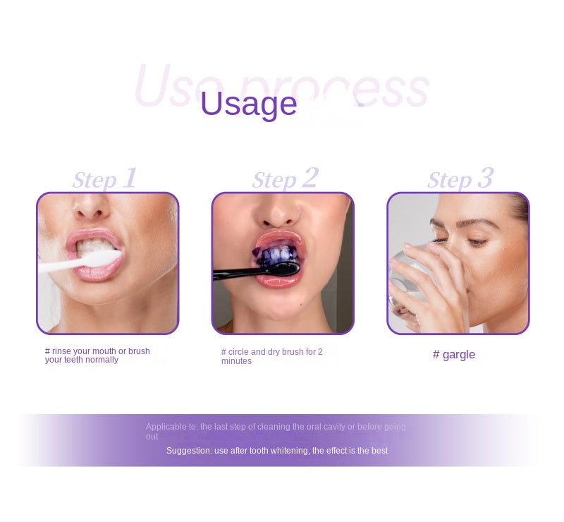 Purple Toothpaste Color Corrector Toothpaste For Teeth White Brightening Tooth Care Toothpaste Reduce Yellowing