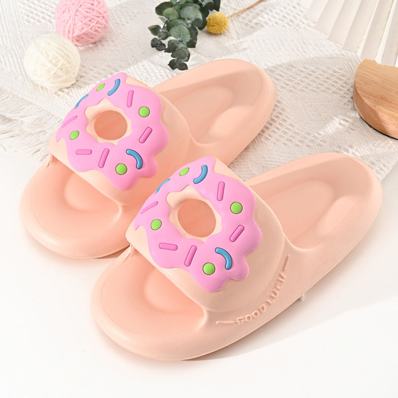 Donut Slippers Female Rebound Thick Bottom