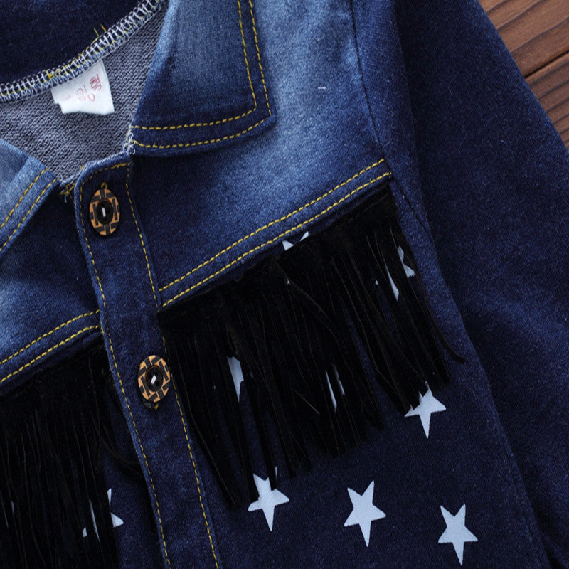Korean style boys casual fashion denim three-piece suit