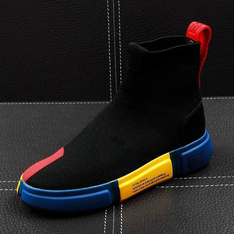 Men's high top socks shoes