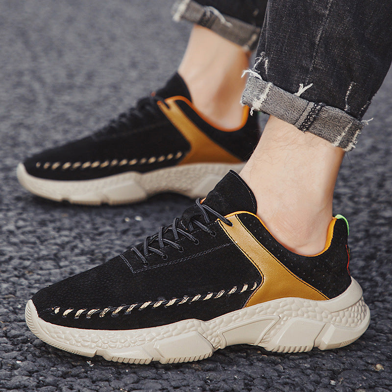 Men's Leisure Pig Leather Shoes For Tourism And Sports
