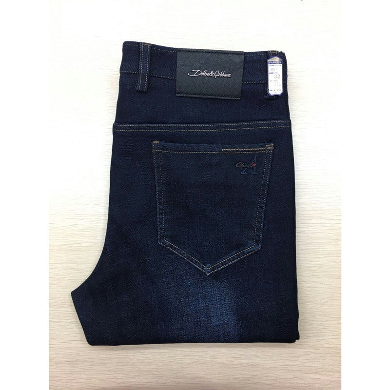 Men's Business Jeans Casual Men's Slim Slim Straight Leg Jeans