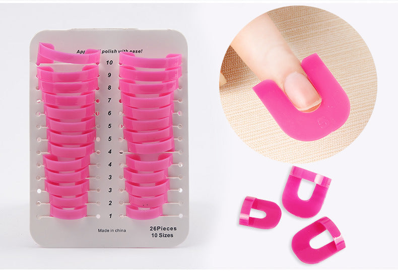 French printing nail polish model clip