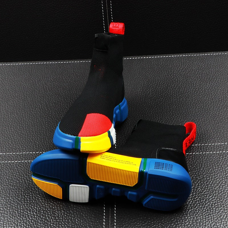 Men's high top socks shoes