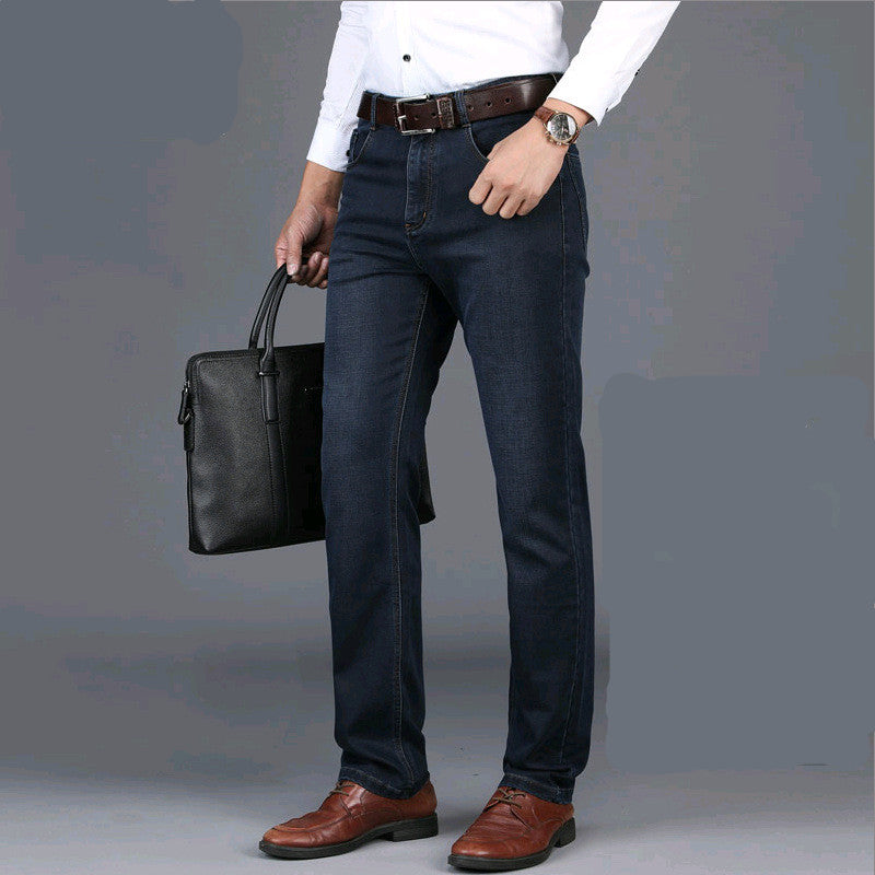 Men's Business Jeans Casual Men's Slim Slim Straight Leg Jeans