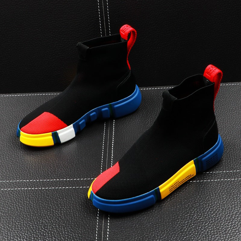 Men's high top socks shoes