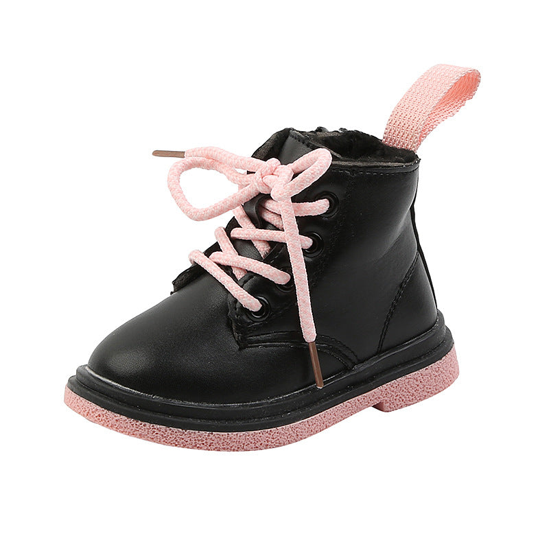 Children's Velvet Cotton Shoes Boy Martin Boots