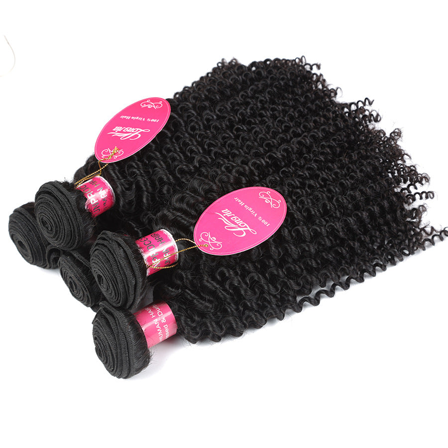 10A Deep Curly Brazilian Human Hair Bundles Weave luxurioutlet.com