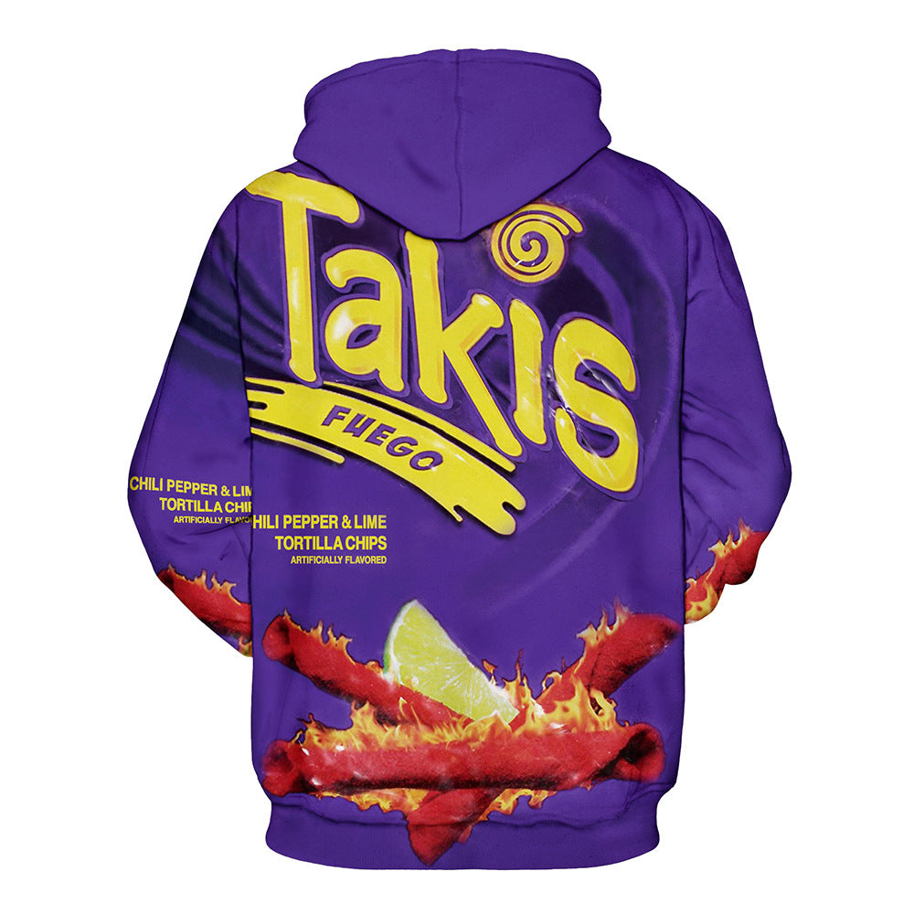 Letter Digital Casual Hooded Sweater