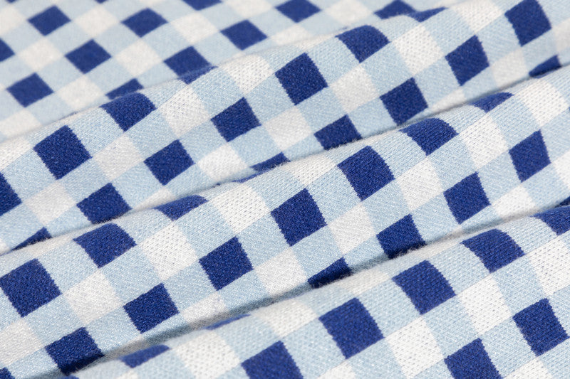 Blue Plaid Jacquard Cardigan