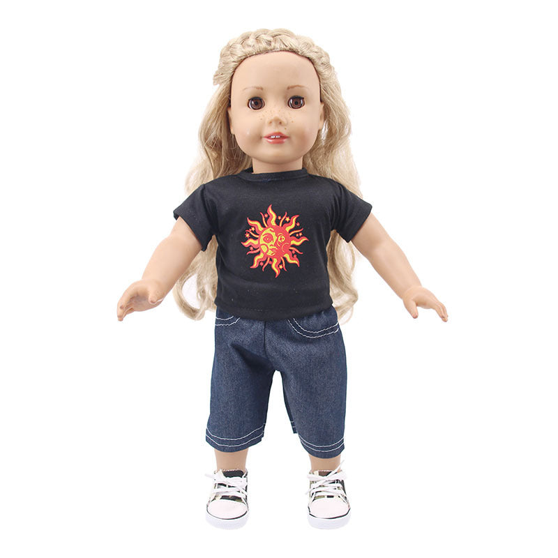 18 Inch American Girl Doll Dream Print Clothes Denim Trousers