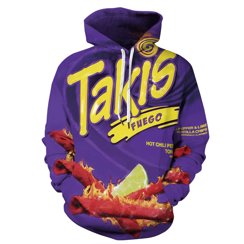 Letter Digital Casual Hooded Sweater