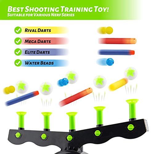 Shooting Targets for Nerf Guns Shooting Game Glow in The Dark Floating Ball Target Practice Toys for Kids Boys Hover Shot 1 Blaster Toy Gun 10 Soft Foam Balls 3 Darts Gift,Amazon Platform Banned