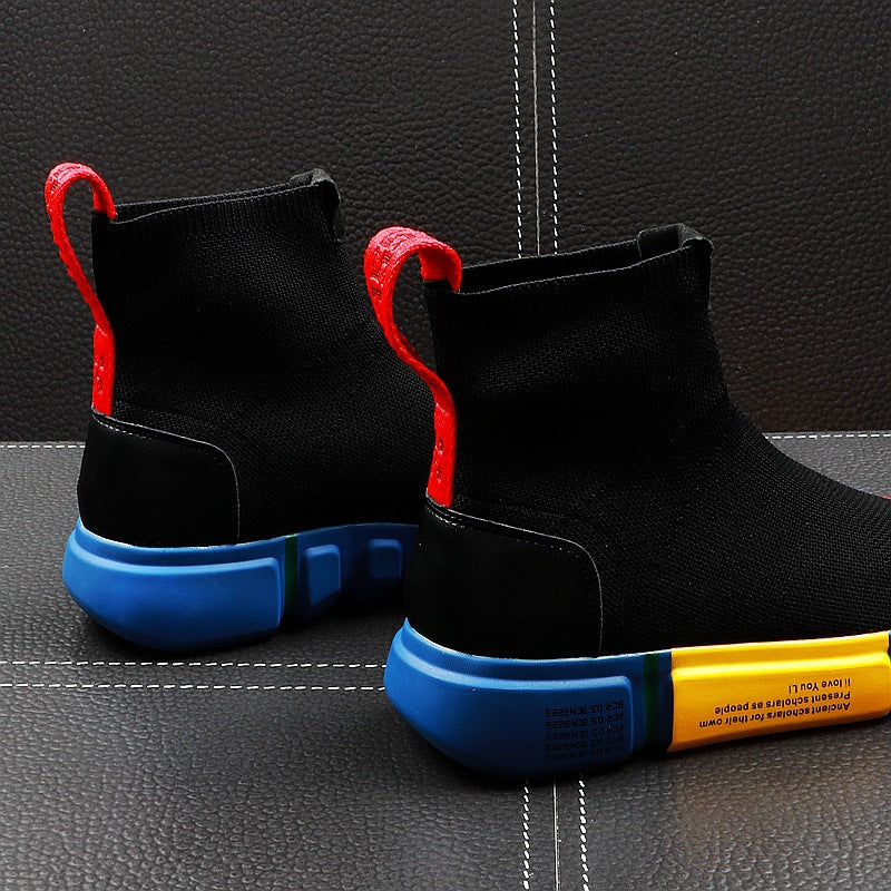 Men's high top socks shoes