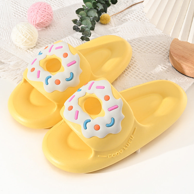 Donut Slippers Female Rebound Thick Bottom