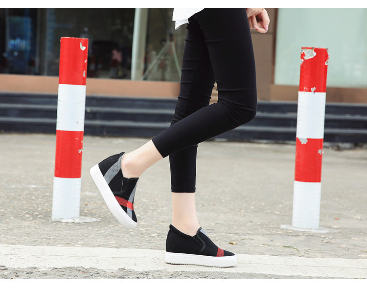 Women's high-top canvas shoes