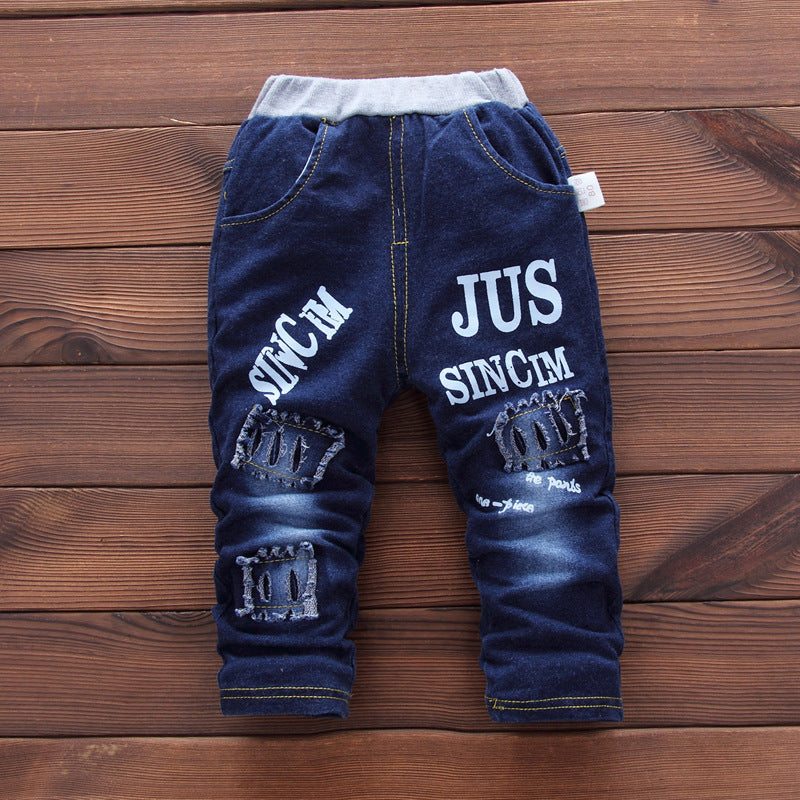Korean style boys casual fashion denim three-piece suit