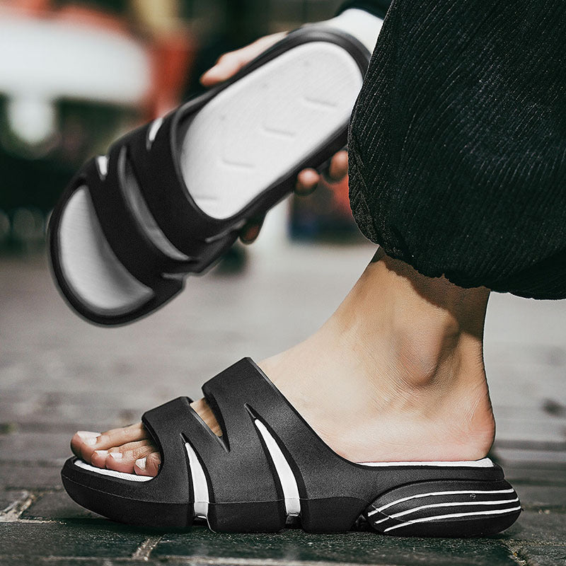 Mens Fashionable And Versatile Casual Thick Bottom Non-slip Slippers