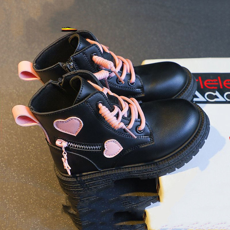 British Style Walking Show Boys' Short Boots With Cotton For Warmth