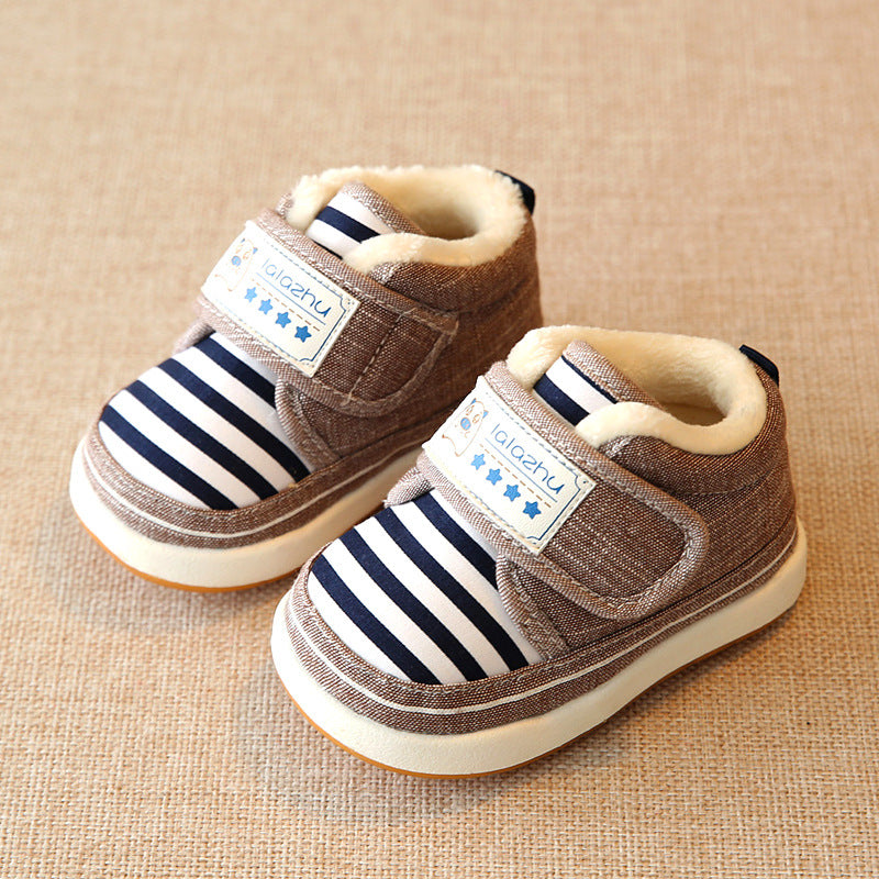 New winter warm baby cotton shoes with velvet