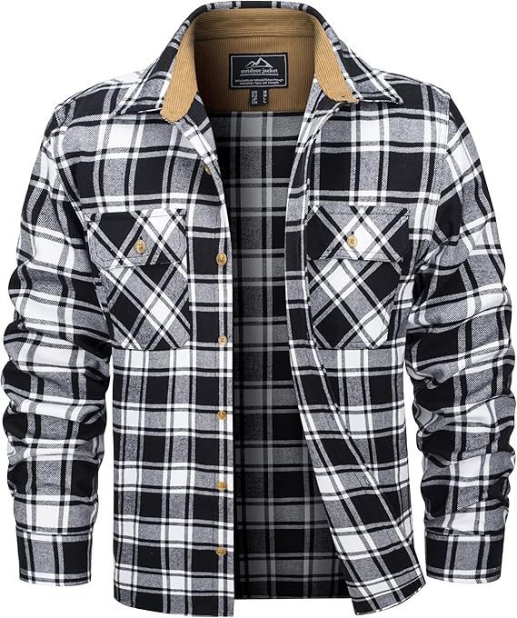 European And American Fall Winter Men's Flannel Casual Button Shirt