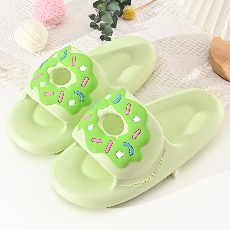 Donut Slippers Female Rebound Thick Bottom