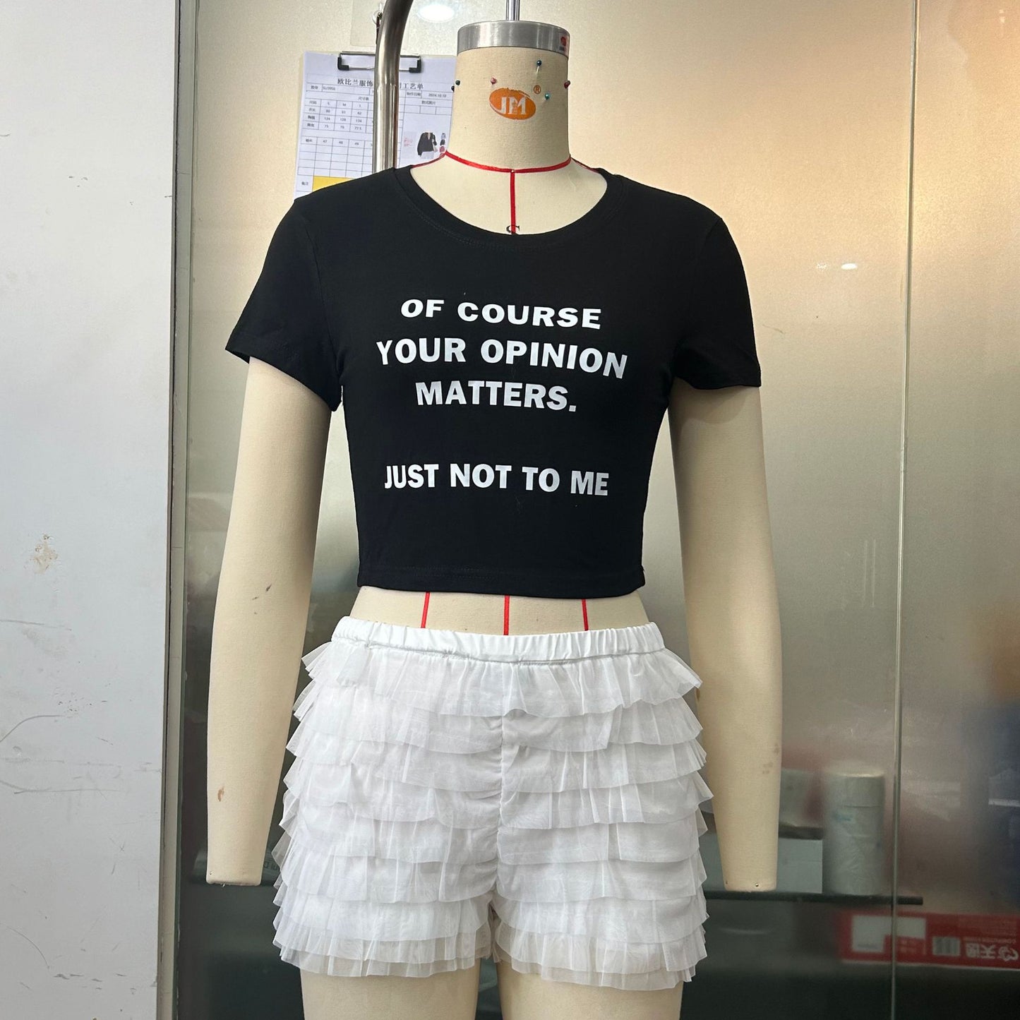 Hot Pants Women's Ruffled Wave Solid Color