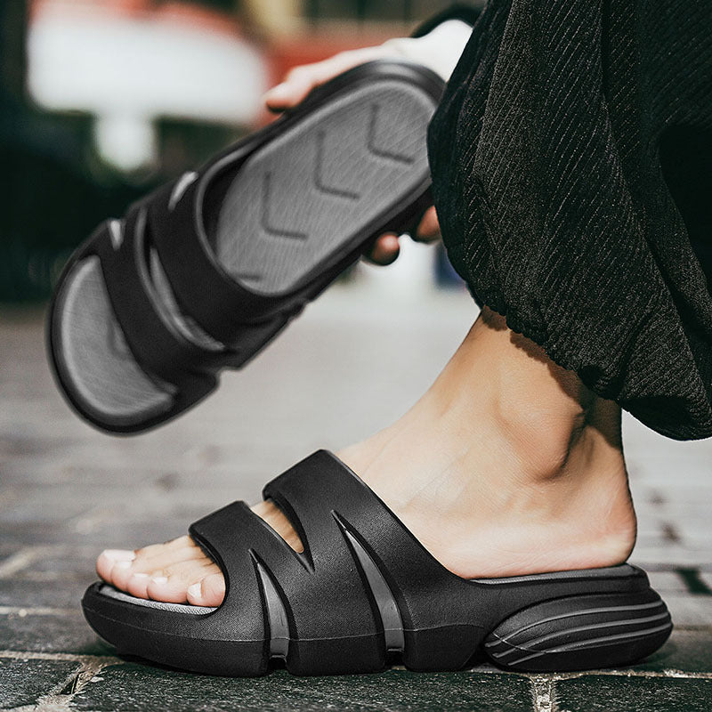 Mens Fashionable And Versatile Casual Thick Bottom Non-slip Slippers