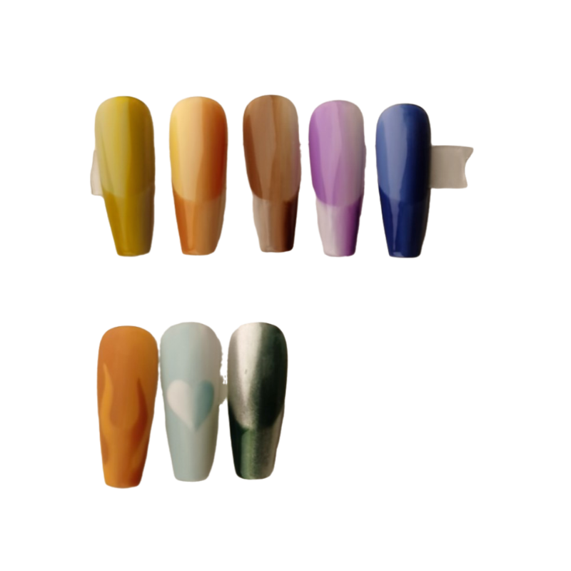 Spatial Two-color Gradient French Mirror Wear Manicure