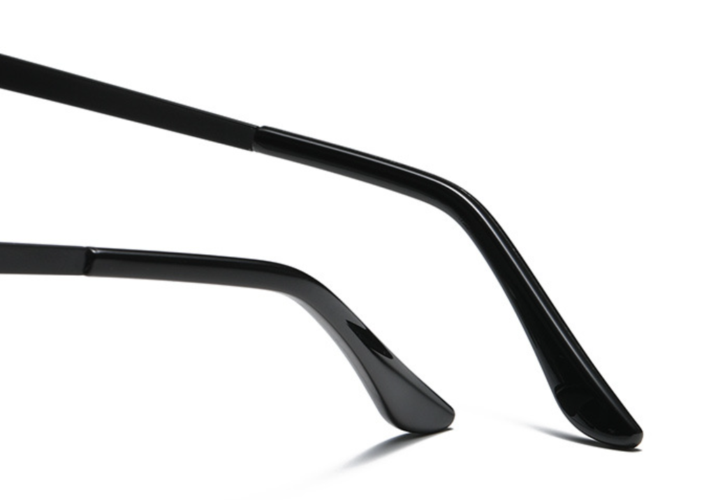 Metal Semi-rimless Sunglasses Street Shooting European And American Women UV Protection Glasses