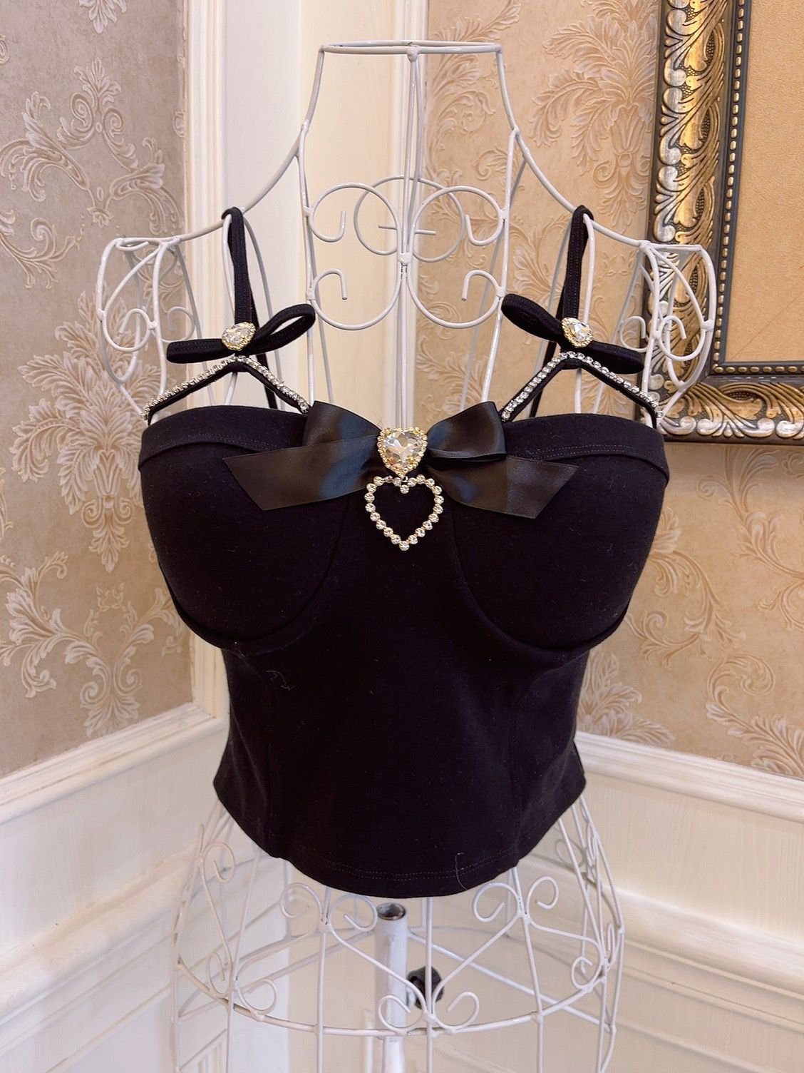 Diamond Bow Slim Slim Vest Short Suspender