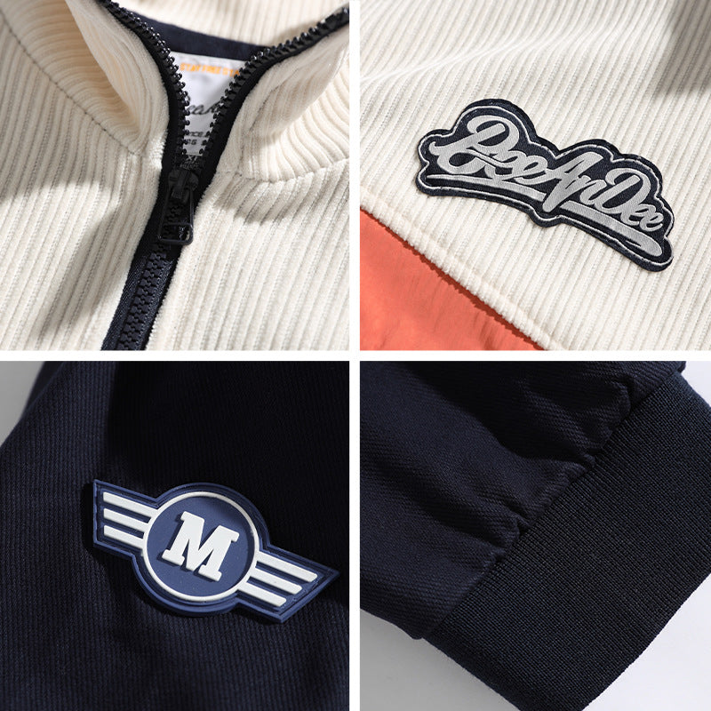 Vintage Patchwork Irregular Embroidery Label Jacket