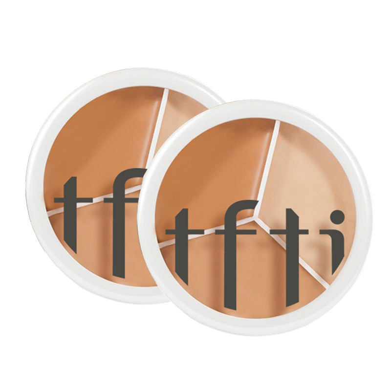 TFTI Three Colors Concealer Concealer Plate Cover Facial Spots Acne Marks Smear-proof Makeup Foundation Cream Dark Circles Dry Oily Skin