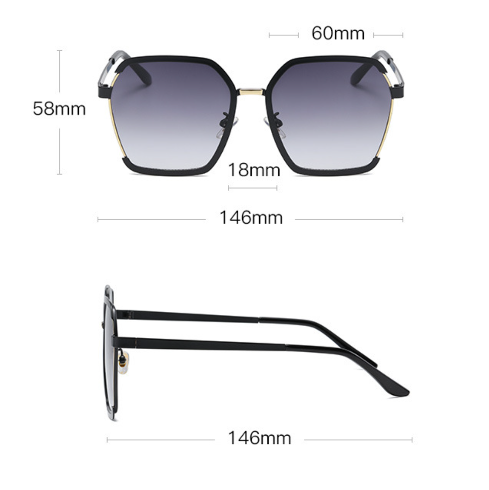 Metal Semi-rimless Sunglasses Street Shooting European And American Women UV Protection Glasses