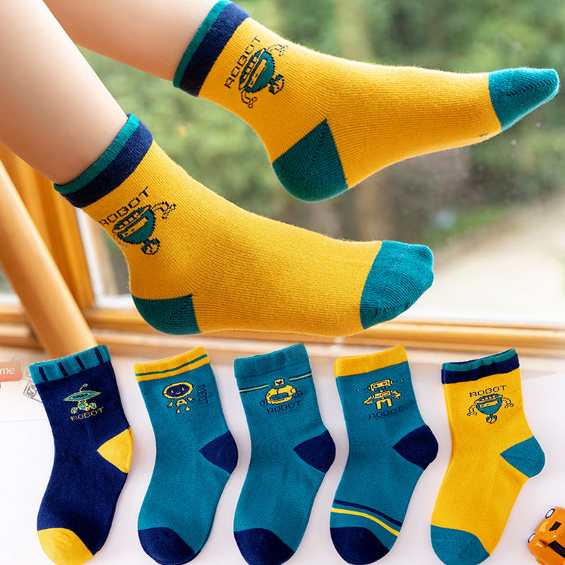 Middle Tube Cotton Socks Winter Baby Sports Cartoon Girls Students Boys