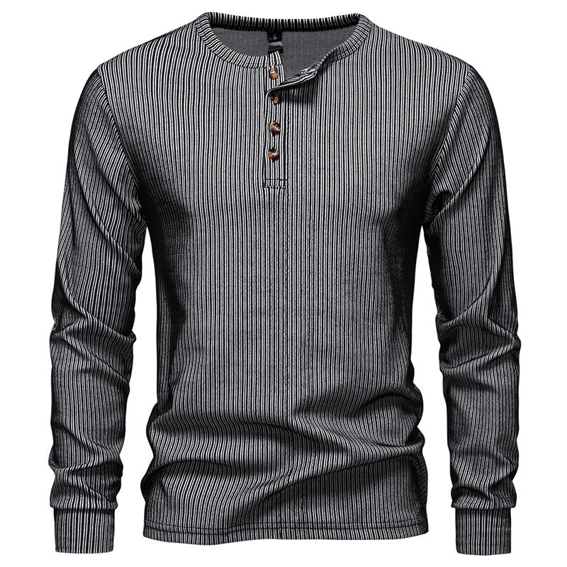 Casual Fashion Long Sleeve Men's Slim Fit Sports T-shirt