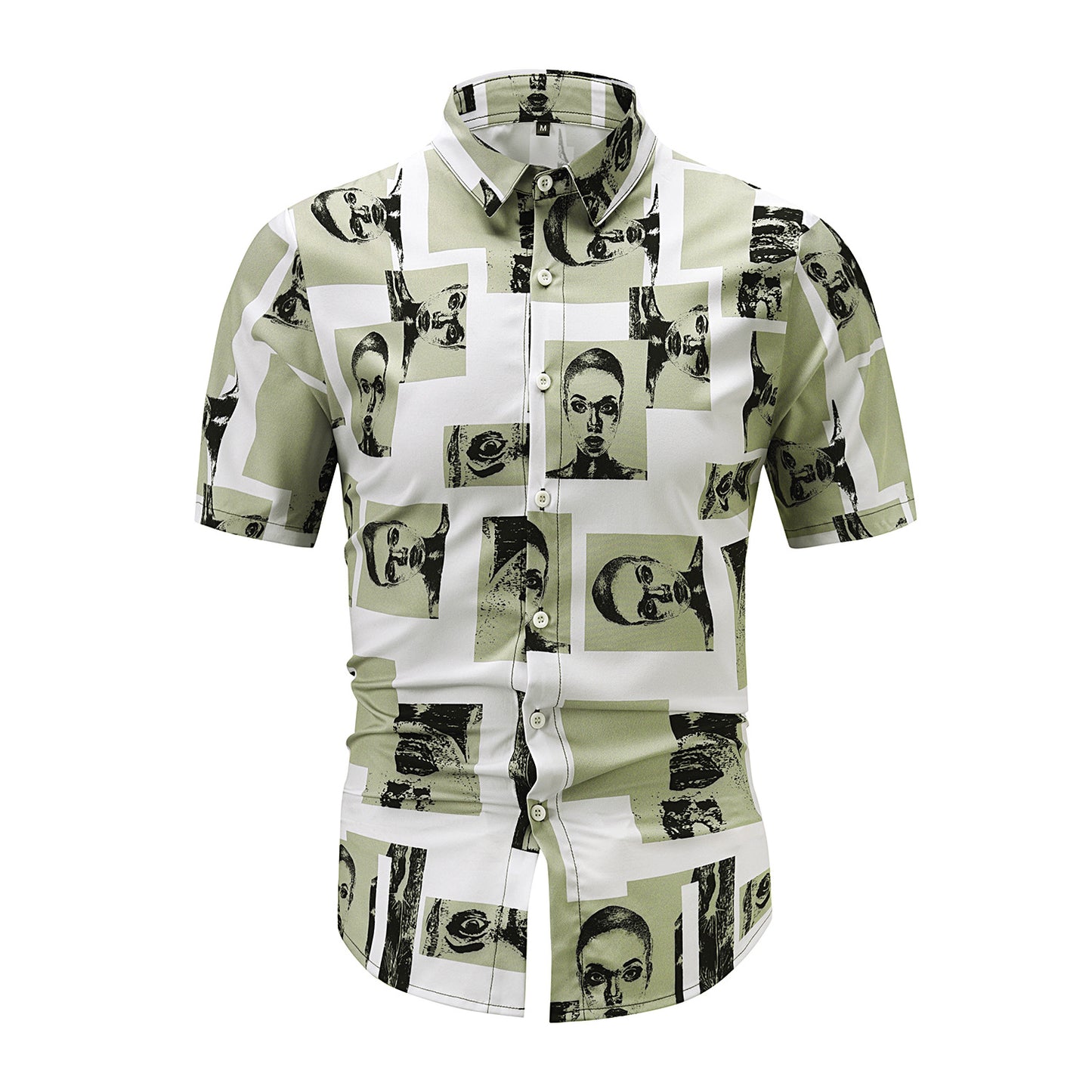 Fashion Loose Digital Print Short Shirt