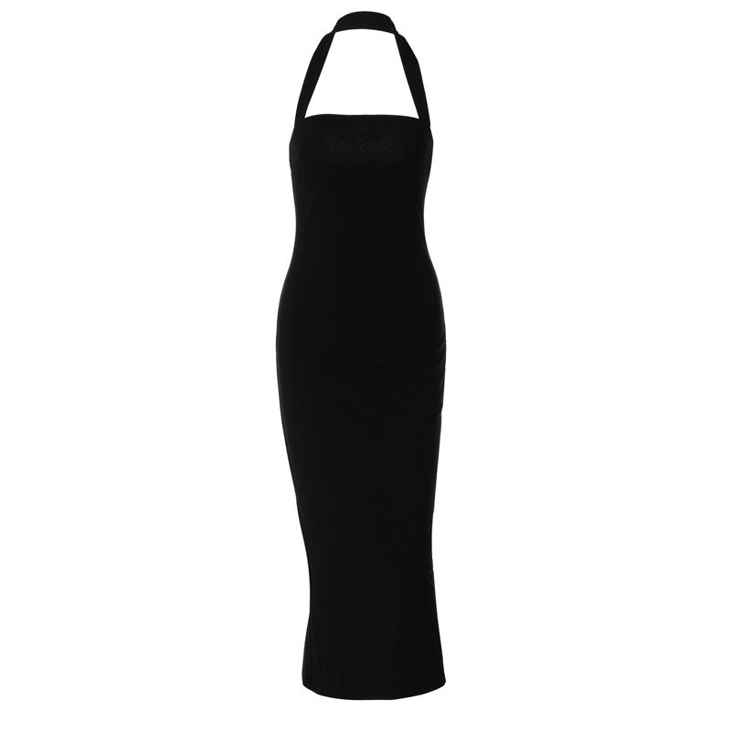 Women's Collar Halter Backless Fashion Dress