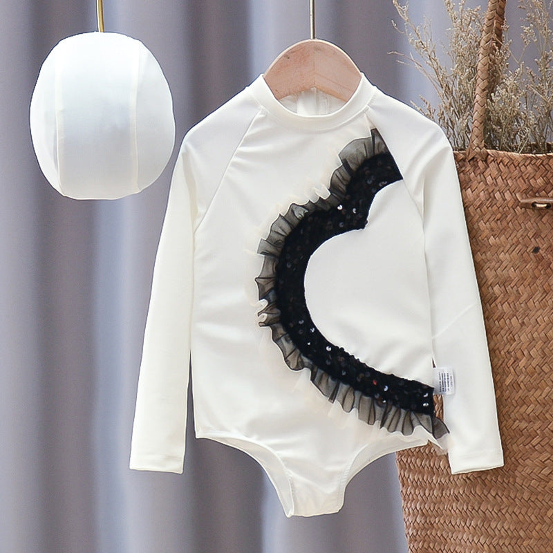 Children's Swimsuit Girls Long-sleeved Baby Girl One-piece Swimsuit Summer