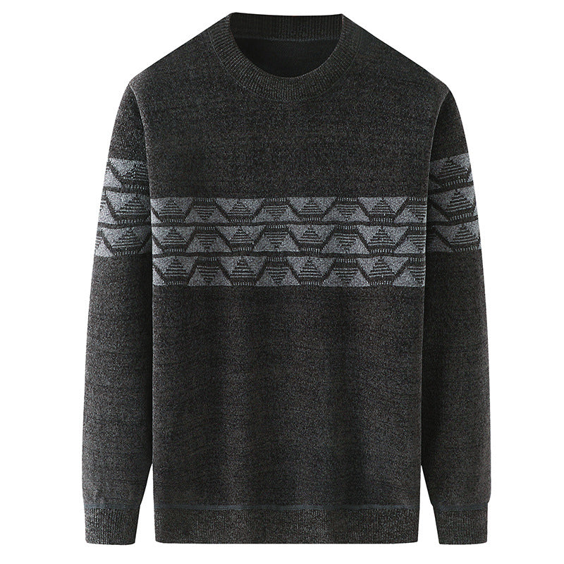 Men's Round Neck Padded Wool Warm Bottoming Shirt