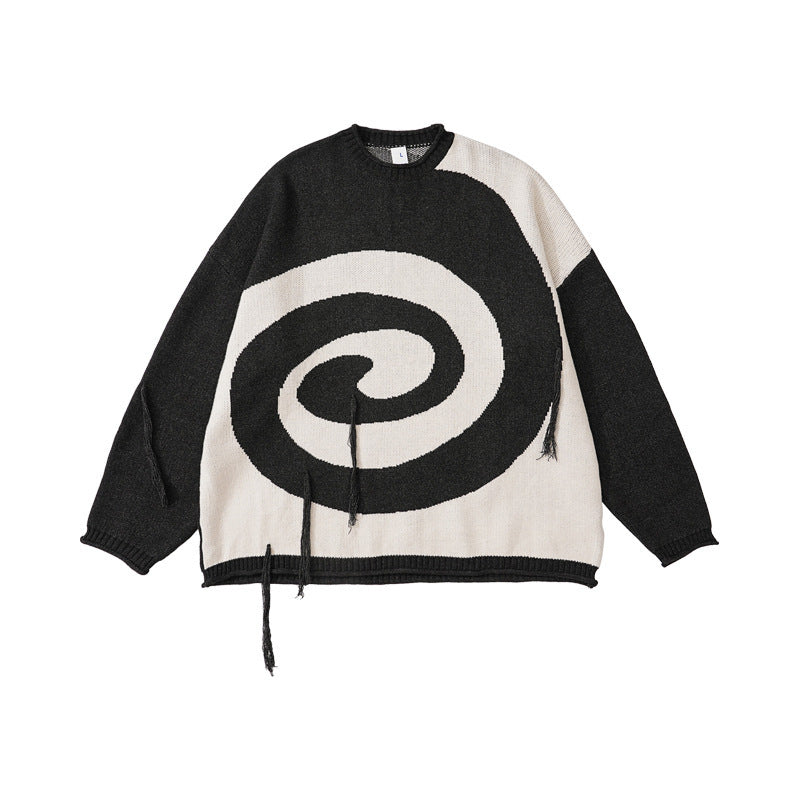 Sweater Crew Neck Hoodless Men's Loose Fit Personality