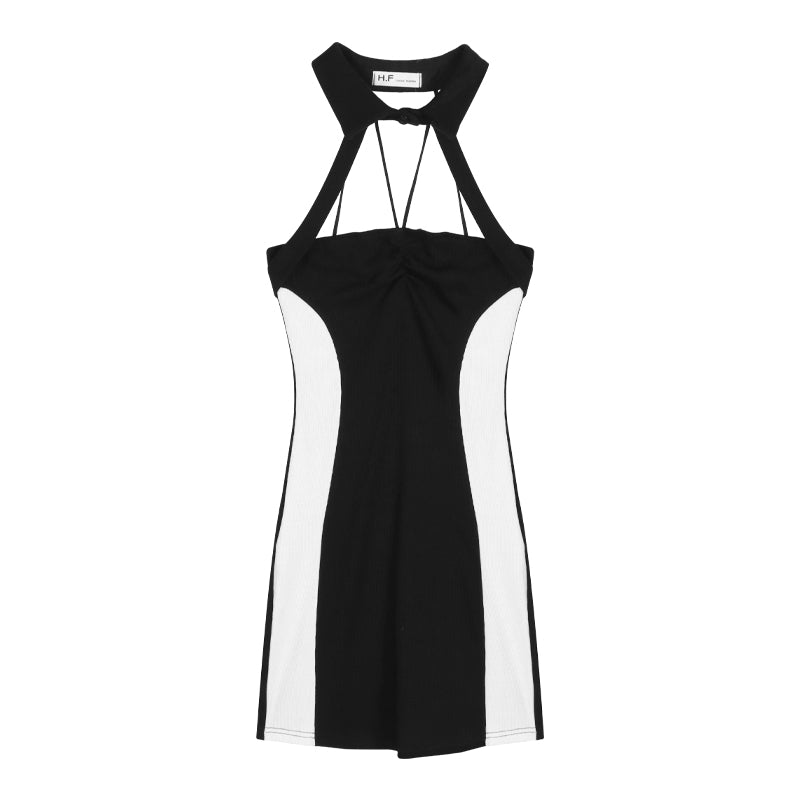 Sleeveless Slim Waist Slim Pack Hip Short Skirt