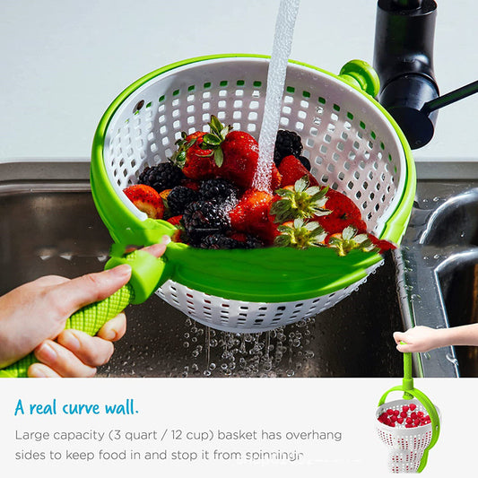 Kitchen Vegetable Washing Tools Rotary Drainer Vegetable Washing Filter Basket Washing Vegetable Basket