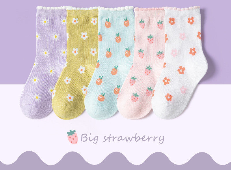 Cute Cartoon Baby Cotton Boys And Girls Princess Wind Tube Socks