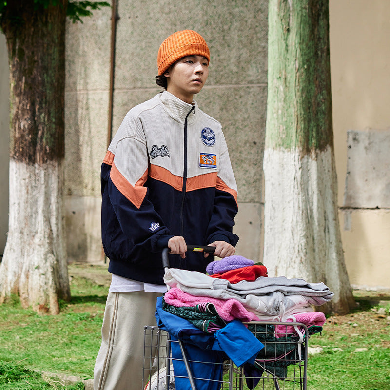 Vintage Patchwork Irregular Embroidery Label Jacket