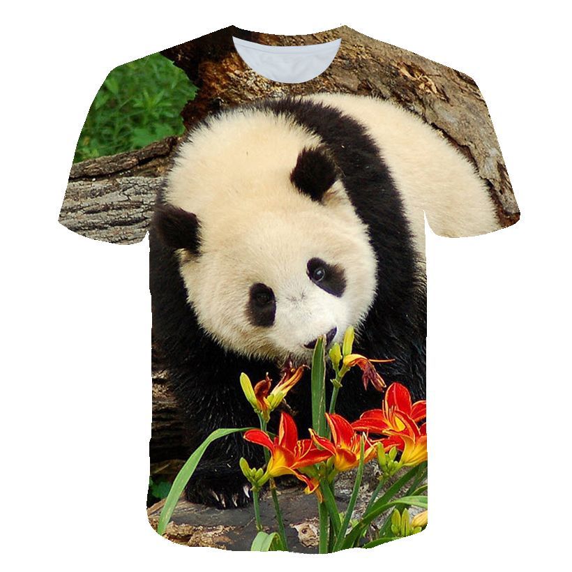 Summer New Children's T-shirt, Animal Panda 3D Digital Printing Casual And Comfortable T-shirt, Abundant Supply