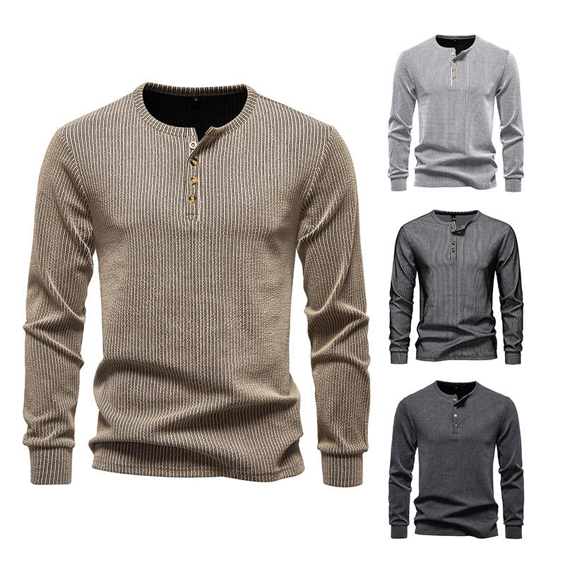 Casual Fashion Long Sleeve Men's Slim Fit Sports T-shirt