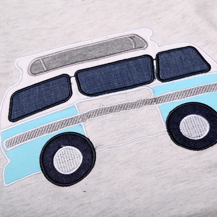 An outfit for foreign trade children's clothing, boy children's car, cowboy clothes and jeans suit