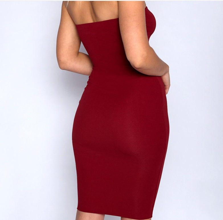 Europe and America nightclubs ins wind women's Amazon ebay wish explosions tube top sexy dress dew backpack hip skirt