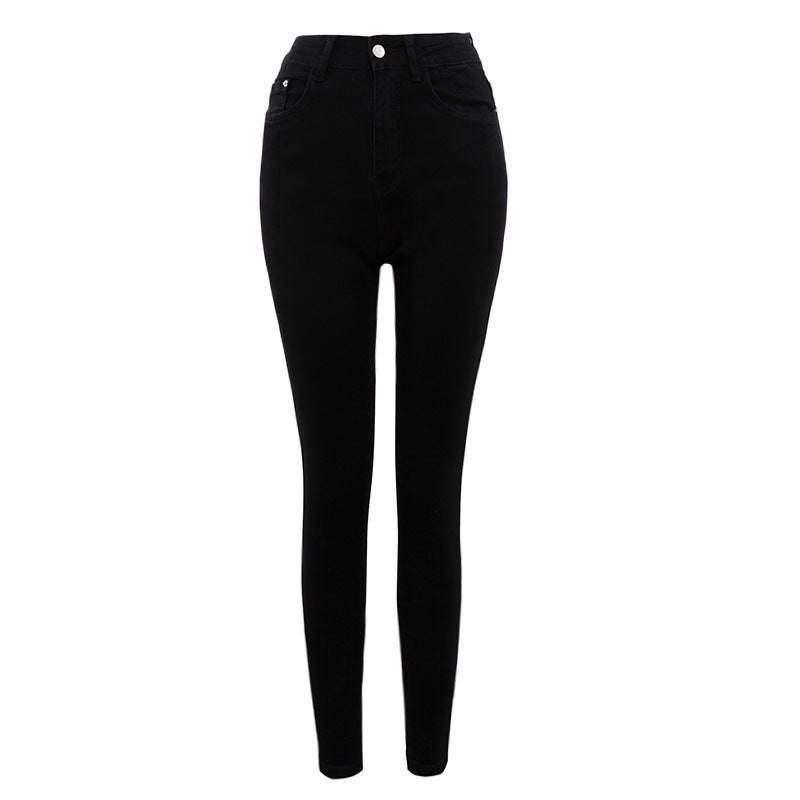 Slim Mid Waist Pencil Jeans Skinny Little Feet Skinny Jeans Women's Pants